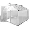 Image de vidaXL Serre renforcée en aluminium avec cadre de base 6,05 m²