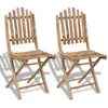 Image de vidaXL Chaises pliables de jardin lot de 2 Bambou41498