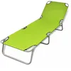 Image de vidaXL Chaise Longue Pliable Acier Enduit De Poudre Vert Pomme