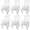 Image de vidaXL Chaises à manger lot de 6 blanc pinède271496