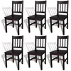 Image de Chaises de Salle Ã  Manger Design Ergonomique & Finition Facile Ã  Nettoyer 6 pcs Pin