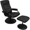 Image de vidaXL Vidaxl Fauteuil Tv Avec Repose-Pied Noir Similicuir