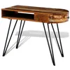 Image de vidaXL Bureau avec pieds en fer Bois de récupération solide241641