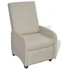 Image de vidaXL Fauteuil pliable crème similicuir
