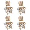 Image de vidaXL Chaises pliables d'extérieur Bambou 4 pcs271715