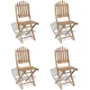 Image de vidaXL Vidaxl Chaises Pliables D'extérieur Bambou 4 Pcs