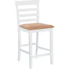 Image de vidaXL Vidaxl Chaises De Bar Lot De 2 Blanc Tissu