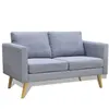 Image de vidaXL Canapé à 2 places tissu gris clair
