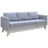 Image de CanapÃ© Ã 3 Places Tissu Gris Clair