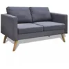 Image de CanapÃ© Ã 2 Places Tissu Gris FoncÃ©