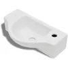 Image de Vasque Ã   trou pour robinet cÃ©ramique Blanc pour salle de bain