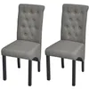 Image de vidaXL Chaises à manger lot de 2 gris clair tissu242222