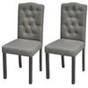 Image de vidaXL Chaises à manger lot de 2 gris tissu242223