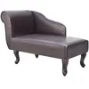 Image de vidaXL Chaise longue Marron Similicuir