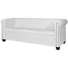 Image de CanapÃ© Chesterfield 3 places avec dÃ©tails capitonnÃ©s et cloutÃ©s et accoudoirs incurvÃ©s