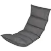 Image de vidaXL Chaise longue pliable de sol Gris Tissu242397