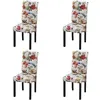 Image de vidaXL Chaises à manger lot de 4 multicolore tissu242399