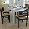 Image de vidaXL vidaXL Chaises à manger lot de 6 marron bois solide et velours