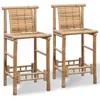 Image de vidaXL Tabourets de bar lot de 2 bambou242494