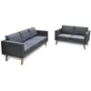 Image de vidaXL Ensemble de canapés à 2 places et à 3 places Tissu Gris foncé 272194