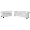Image de vidaXL CanapÃ© Chesterfield Ã  2 places et Ã  3 places blanc