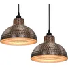 Image de vidaXL Vidaxl Plafonnier 2 Pcs Semi-Sphérique Couleur Cuivre