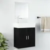 Image de vidaXL Ensemble de meubles salle de bain 2 pcs noir bois d'ingénierie242559