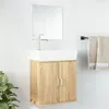 Image de vidaXL Ensemble de meubles salle de bain 2 pcs chêne bois d'ingénierie242560