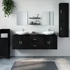 Image de vidaXL Ensemble de meubles salle de bain 7 pcs noir bois d'ingÃ©nierie 242561