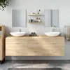 Image de Vidaxl Ensemble De Meubles Salle De Bain 5 Pcs ChÃªne Bois D'ingÃ©nierie 242564