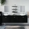 Image de vidaXL Ensemble de meubles salle de bain 6 pcs noir bois d'ingénierie242565