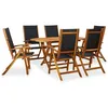 Image de vidaXL Ensemble à manger d'extérieur 7 pcs Bois d'acacia solide