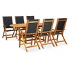 Image de vidaXL Ensemble à manger d'extérieur 7 pcs Bois d'acacia solide41749