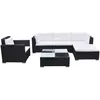 Image de vidaXL Vidaxl 17 pièces ensemble de jardin en résine noir