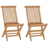 Image de vidaXL Chaises pliables de jardin lot de 2 Bois de teck solide41993