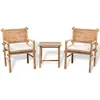Image de vidaXL Mobilier de bistro 3 pcs avec coussins Bambou41892