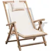 Image de vidaXL Vidaxl Chaise De Terrasse D'extérieur Bambou