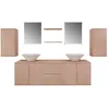 Image de vidaXL VidaXL Mobilier de salle de bain avec lavabo 9 pcs Beige