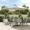 Image de vidaXL Parasol de jardin en porte-à-faux 3,5 m blanc sable