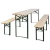 Image de vidaXL Table de brasserie pliable avec 2 bancs 220 cm Bois de sapin