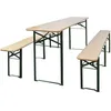 Image de vidaXL Vidaxl Table De Brasserie Pliable Avec 2 Bancs 220 Cm Bois De Sapin
