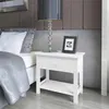 Image de vidaXL Table de chevet Bois Blanc242870