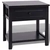 Image de vidaXL Table De Chevet Bois Noir