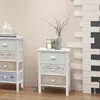 Image de vidaXL Armoire De Rangement En Style Français 3 Tiroirs Bois