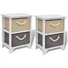 Image de vidaXL Table De Chevet 2 Pcs Bois