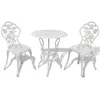 Image de vidaXL Ensemble de bistro 3 pcs Aluminium coulé Blanc42165