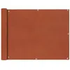 Image de vidaXL Écran de balcon en tissu Oxford 90x400 cm Ocre marron