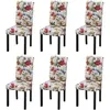 Image de vidaXL Chaises à manger lot de 6 multicolore tissu