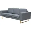 Image de vidaXL Canapé avec 3 places tissu gris clair