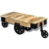 Image de vidal XL Table basse avec roues Bois de manguier brut243280